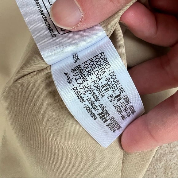 Zara Camel Pea Coat Double Button Long Coat Size XS - Picture 5 of 5